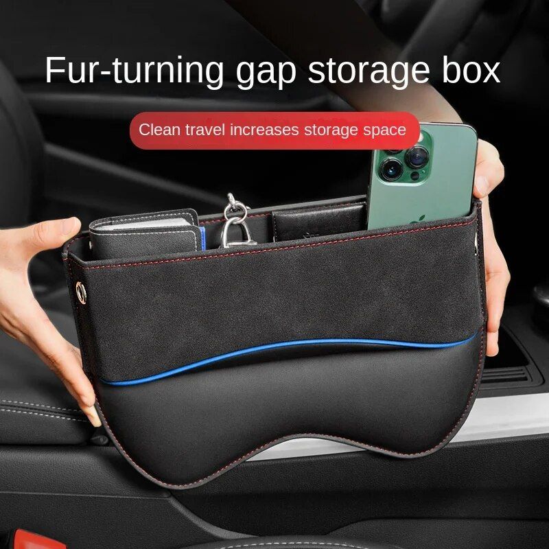 Luxe Suede Car Seat Gap Organizer & Side Pocket