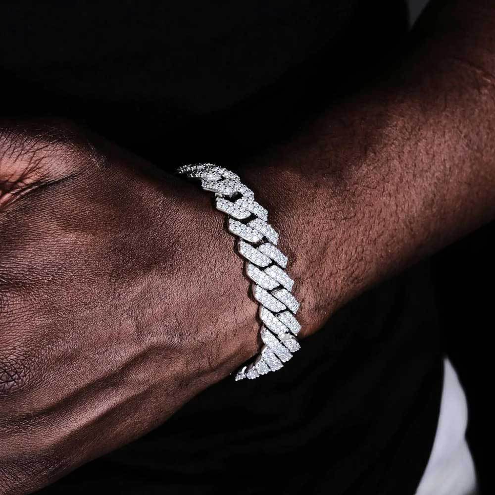 Men's Diamond Shaped Micro Zirconia Bracelet