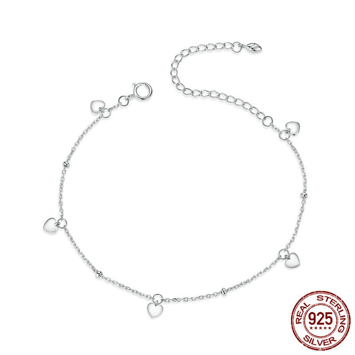 Simple Versatile Heart Plated Women's Bracelet