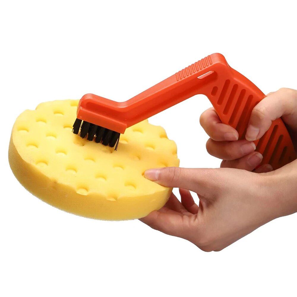 Polishing Disc Cleaning Brush for Buffing Sponge & Wool Pads