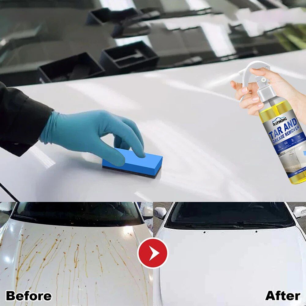 Car Oil, Tar, & Grease Remover Spray - 100ml Solvent-Based Formula