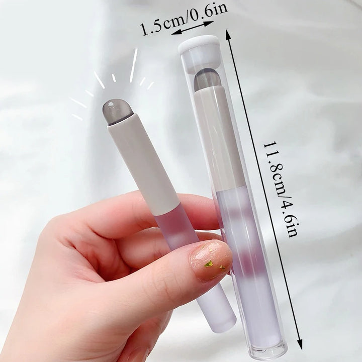 Compact Silicone Lip Brush for Precision Lipstick Application