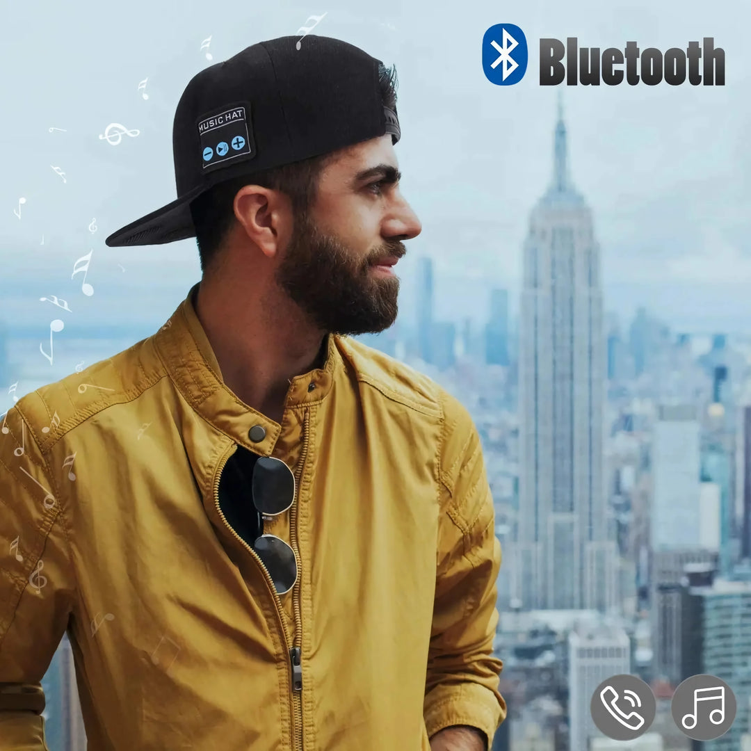 Bluetooth Speaker Hat with Built-In Microphone