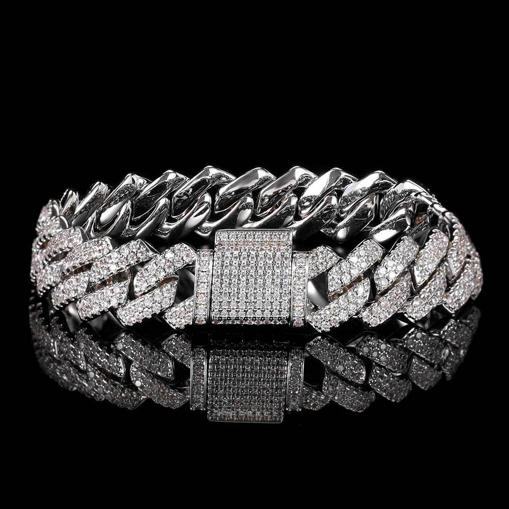 Men's Diamond Shaped Micro Zirconia Bracelet