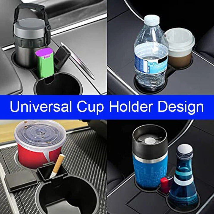 Waterproof Console Double Hole Cup Holder Insert for 2021 Model 3Y