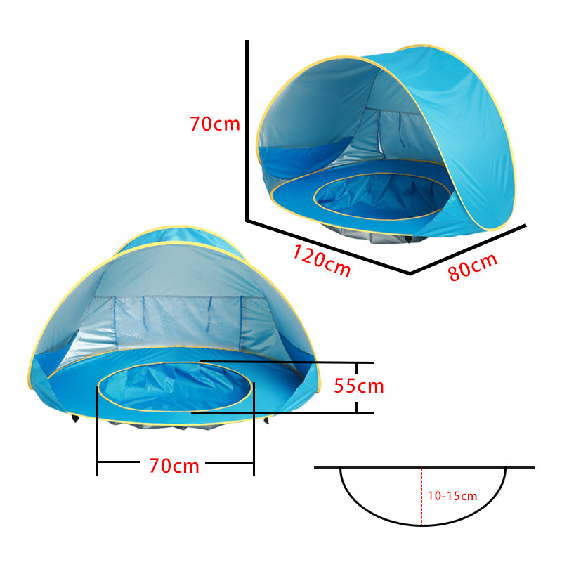 Portable Baby Beach Tent with UV Protection and Mini Pool