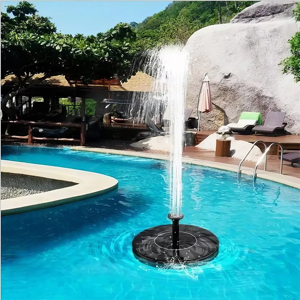 Solar-Powered Floating Water Fountain for Gardens, Pools and Birdbaths