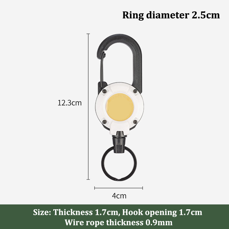 Stainless Steel Retractable Keychain with Wire Rope