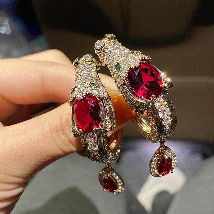 Fashion Dragon Ruby Fashion Earrings