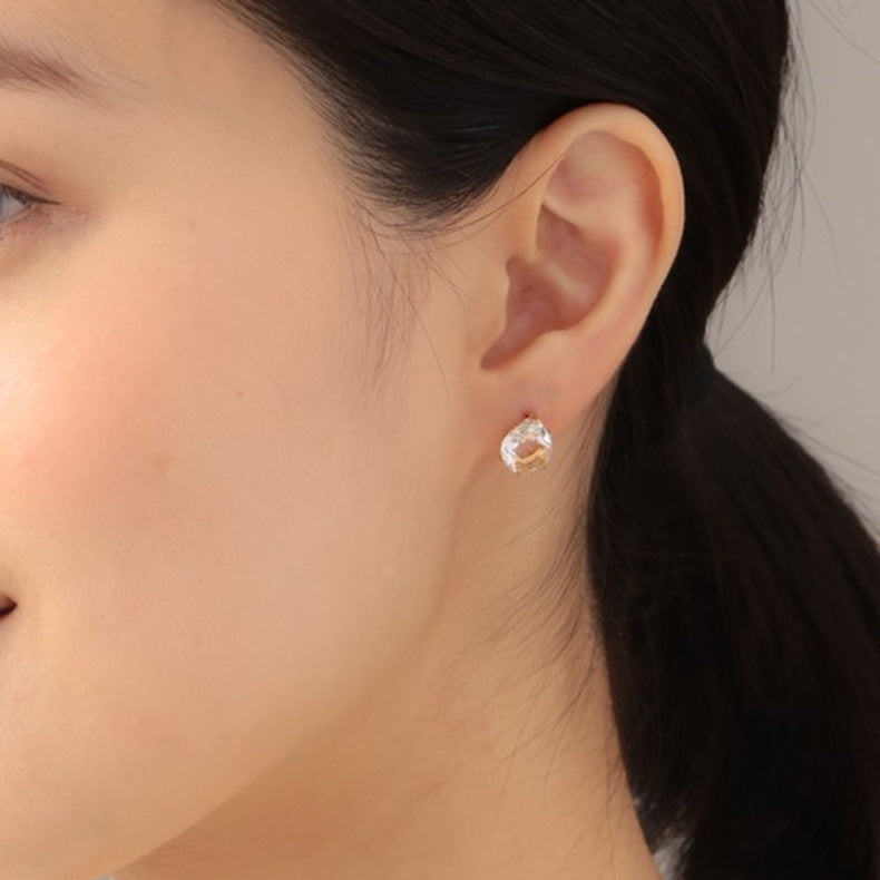 Women's Natural White Crystal Earrings