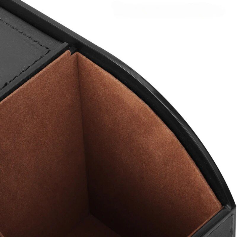 Leather Multi-Use Car Storage Box with Tissue Holder & Phone Stand