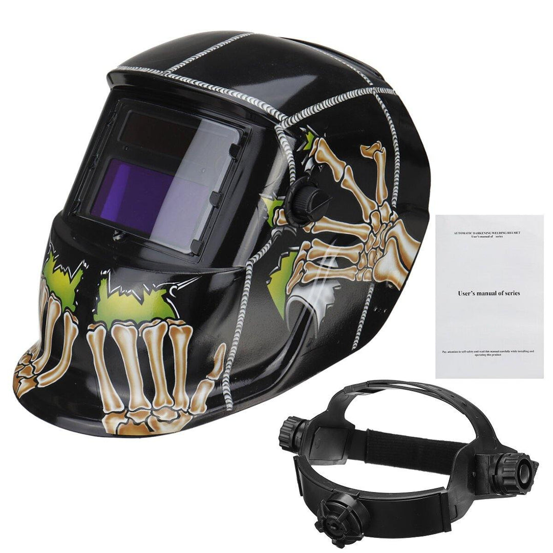 Solar Auto Darkening Welding Helmet Welders Arc Tig Grinding UV Protector Mask - MRSLM