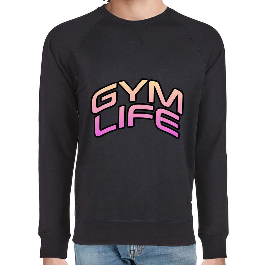 Gym Life Raglan Sweatshirt - Best Design Crewneck Sweatshirt - Graphic Sweatshirt - MRSLM