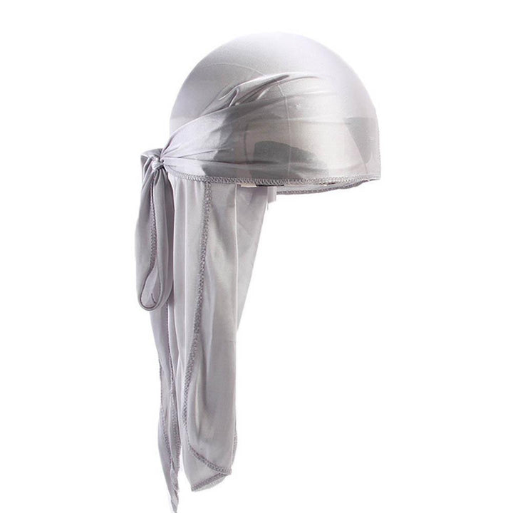 Solid Color Silky Bandanna Turban Hat Breathable Unisex Biker Headwear Headband - MRSLM