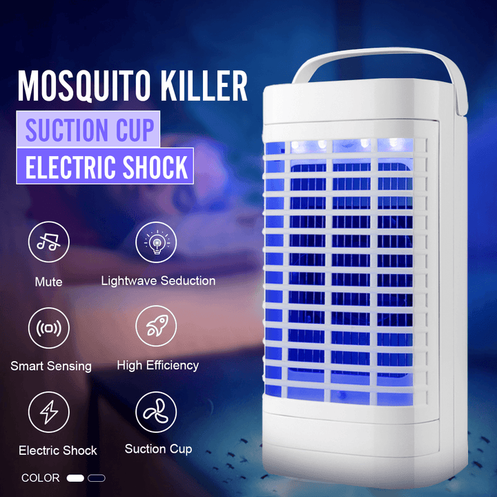 Electric Shock + Suction Mosquito Repellent Light Mute LED Lamp Insect Killer - MRSLM
