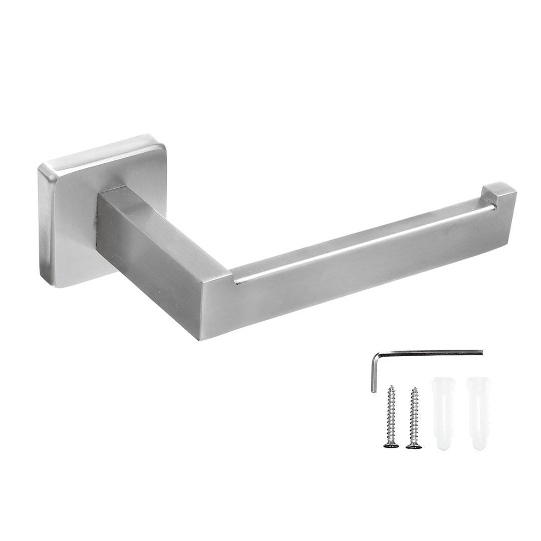 Stainless Steel Toilet Paper Holder Storage Shelf Wall Mounted Bathroom Rack - MRSLM