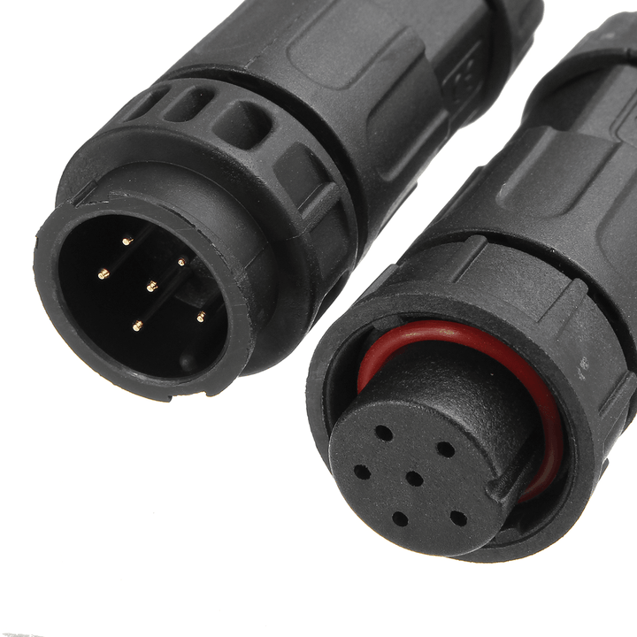 M19 6 Pins 5A Plug Socket Assembled IP68 Waterproof Electrical Wire Connector Screw - MRSLM