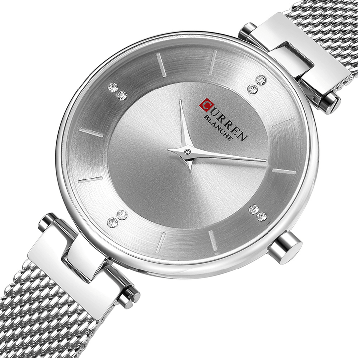 CURREN 9031 Ultra Thin Dial Case Elegant Design Women Watch Full Steel Quartz Watch - MRSLM