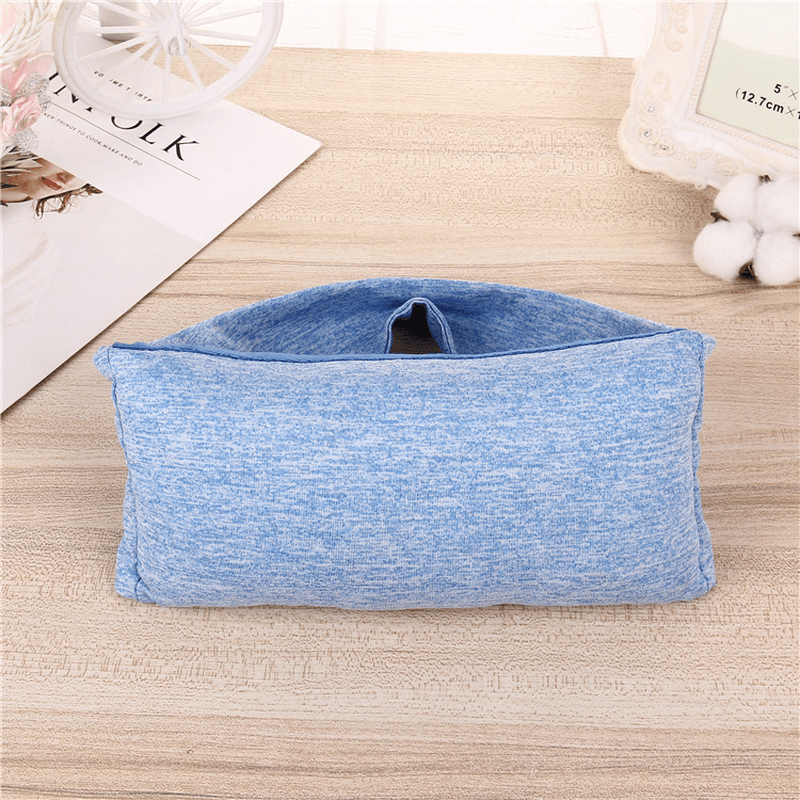 Portable Travel Compact Pillow Eye Mask 2 in 1-Soft Goggles Neck Support Pillow for Airplane - MRSLM