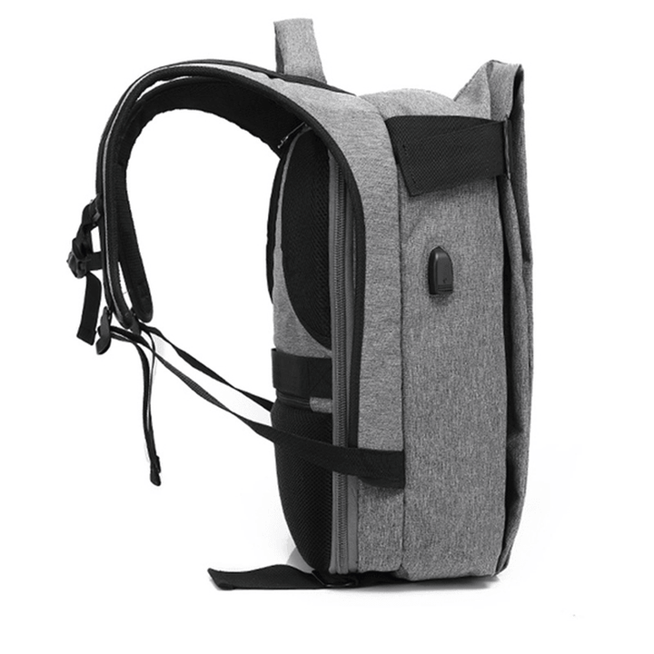 Men Fashion anti Theft Backpack Casual Waterproof Travel Bag Laptop Bag Mochila with USB Port - MRSLM