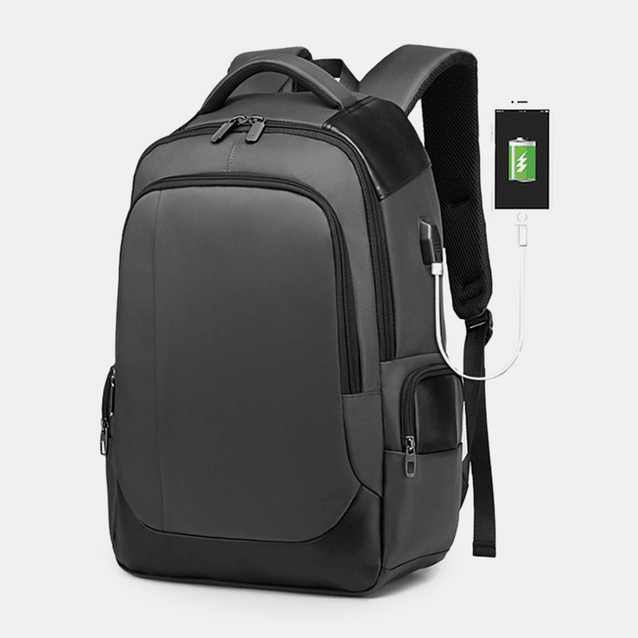 Men Large Capacity Nylon Fashion Waterproof USB Backpack - MRSLM