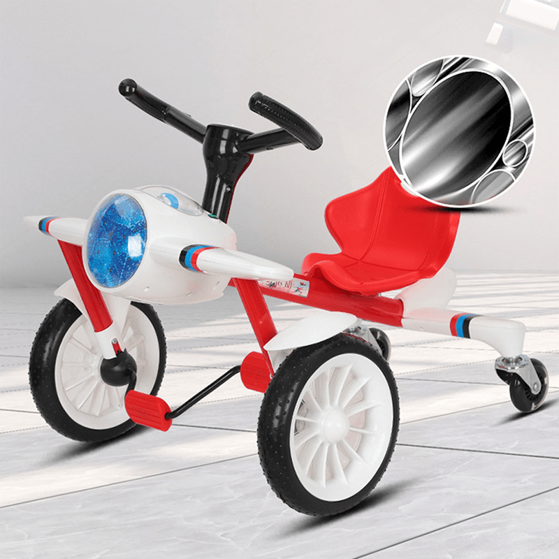 Children'S Tricycle Pedal Bike Light Music Anti-Rollover Anti-Skid Children'S Balance Bike Children'S Toy Gift - MRSLM