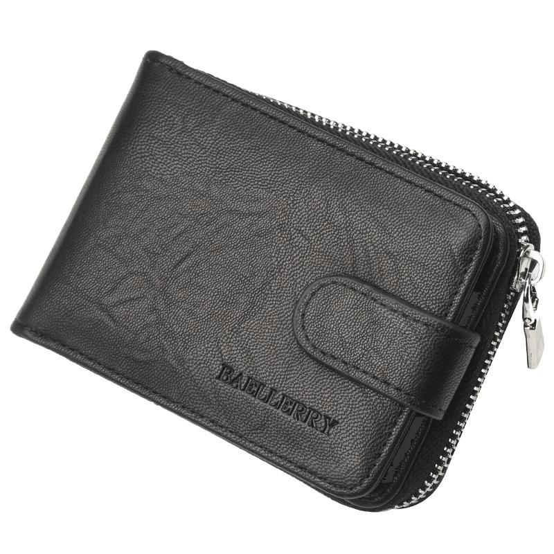 Baellerry Men Faux Leather Multi-Card Zipper Wallet - MRSLM