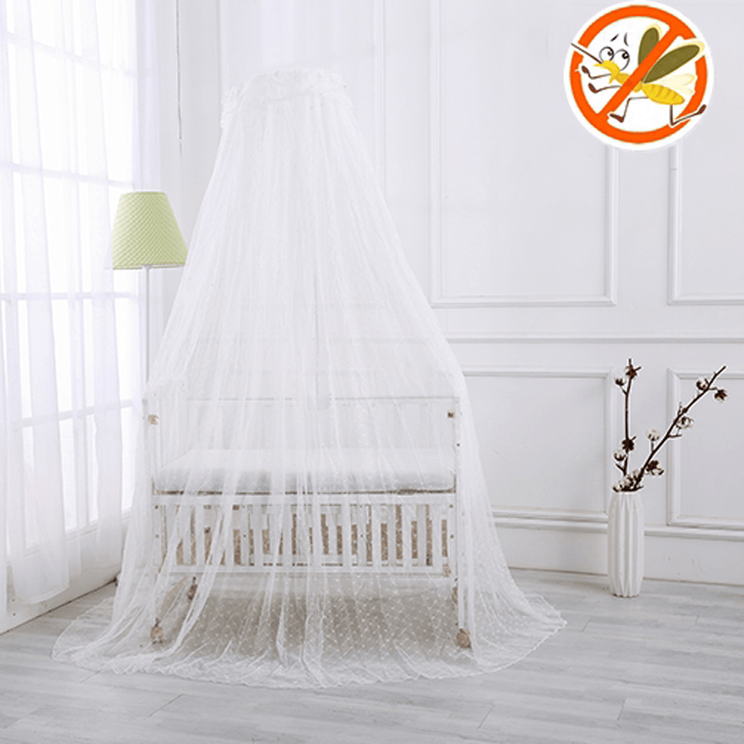 Kids Baby Bed Canopy Bedcover Mosquito Net Curtain Bedding Cotton Dome Tent - MRSLM