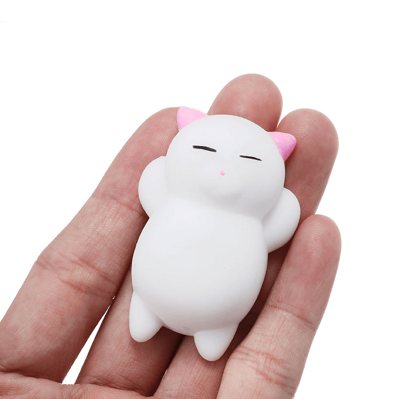 Pink Cat Kitten Squishy Squeeze Cute Healing Toy Kawaii Collection Stress Reliever Gift Decor - MRSLM