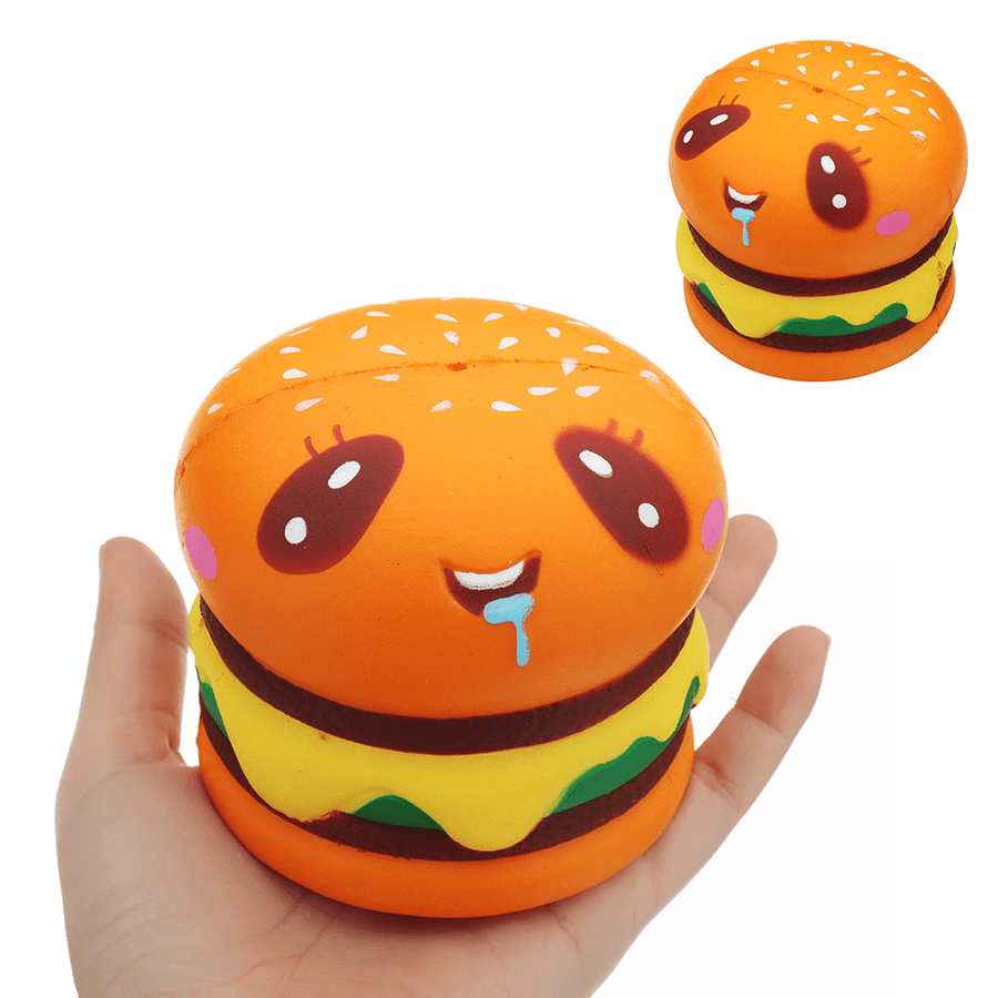 Burger Cat Squishy 8*8.5 CM Slow Rising Collection Gift Soft Fun Animal Toy - MRSLM