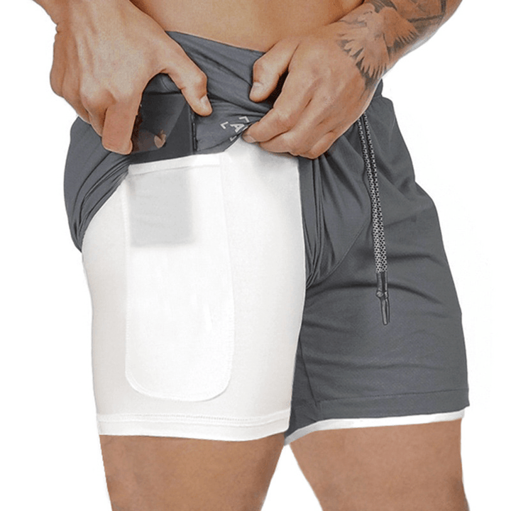 Mens Casual Elastic Waist Cotton Blend Loose Fit Shorts - MRSLM