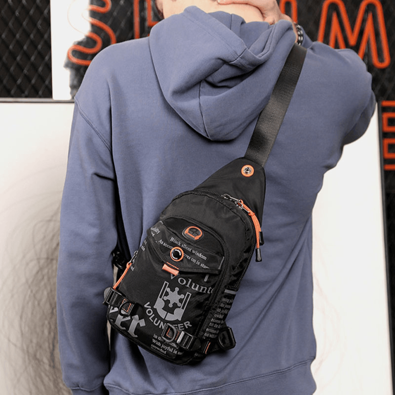 Men Waterproof Fashion Multifunctional Outdoor Chest Bag Crossbody Bag - MRSLM
