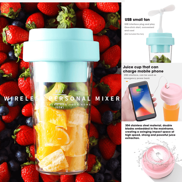 Portable Multi-Functional Mini Juice Cup Fruit Electric Juicer - MRSLM
