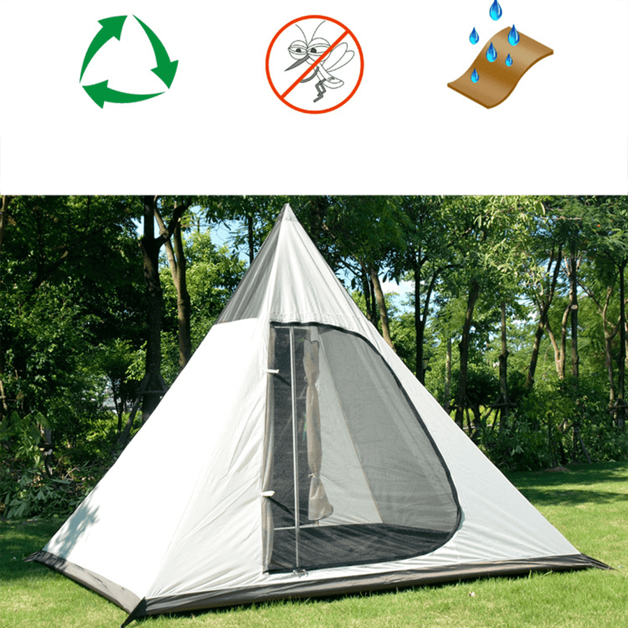 Outdoor Tents for Camping 4-Persons Camping Tent Waterproof Family Tent Indian Style Pyramid Tipi Camping Tent - MRSLM
