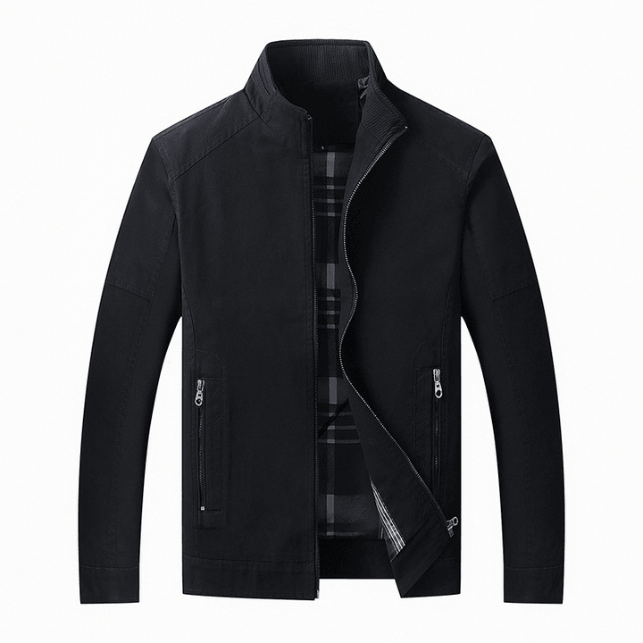 Stand-Up Collar Jacket Autumn plus Velvet Cotton Coat Outerwear - MRSLM