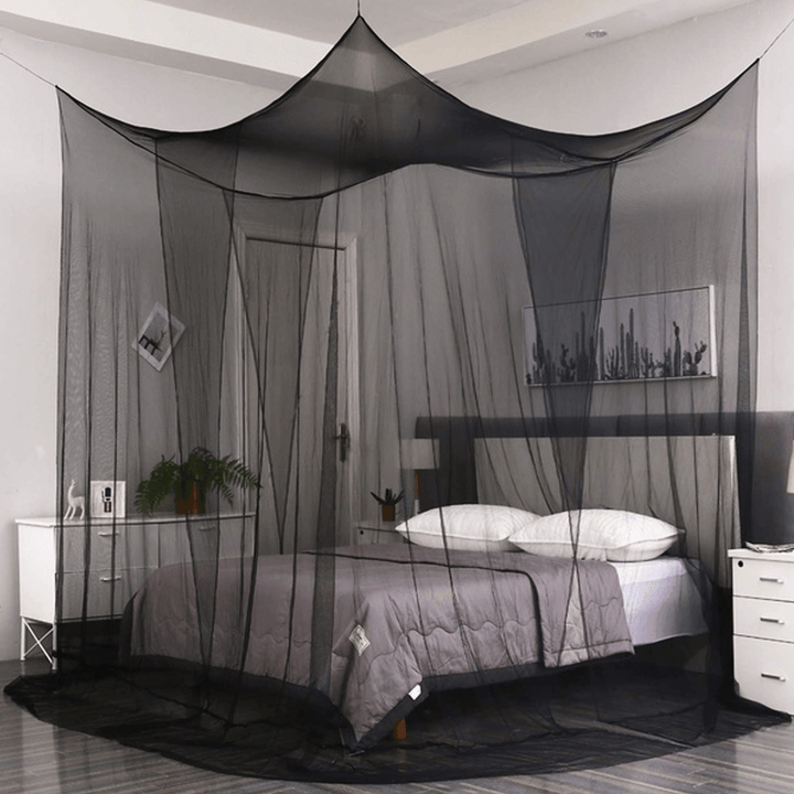 Multi-Color Four Corner Mosquito Net Polyester Mesh Fabric Easy to Assemble Court Mosquito Net - MRSLM