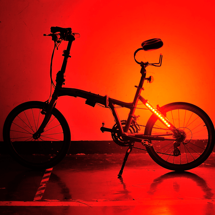 Bike Bicycle Wheel Valve Spoke LED Light Lamp Strap Bar 5 Lighting Colors 8 Modes for Cycling - MRSLM
