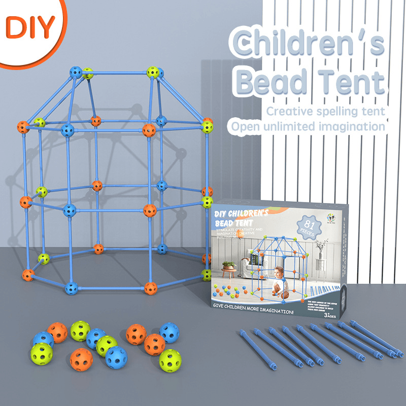 Outdoor Puzzle Building Blocks Inserting Beads Tent Game House - MRSLM