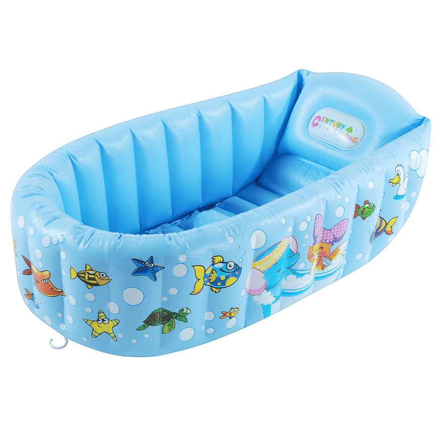 Baby Inflatable Bath Tub PVC Swimming Pool Shower Bath Folding Kids Portable Swimming Pool for 0-3 Years Old - MRSLM