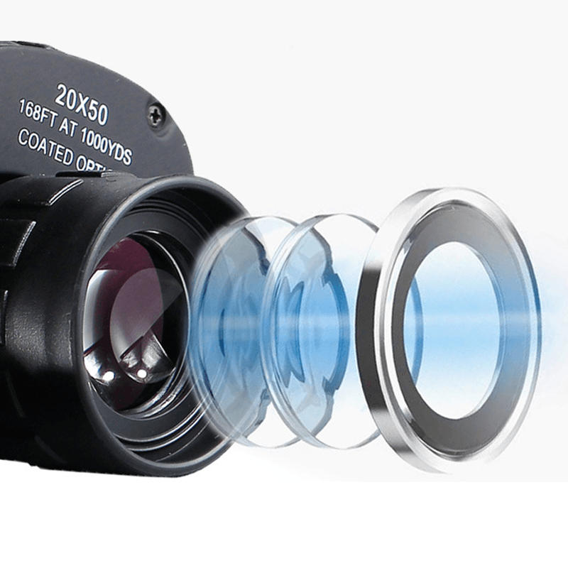 20X50 Binoculars Night Vision Wide-Angle Eyepiece Professional Binocular Powerful Military Telescope - MRSLM