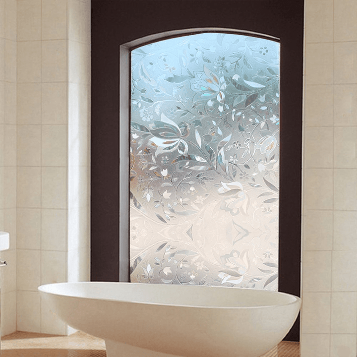 45*200Cm Home Room Bathroom Window Film Door Privacy Sticker PVC Frosted Removable - MRSLM