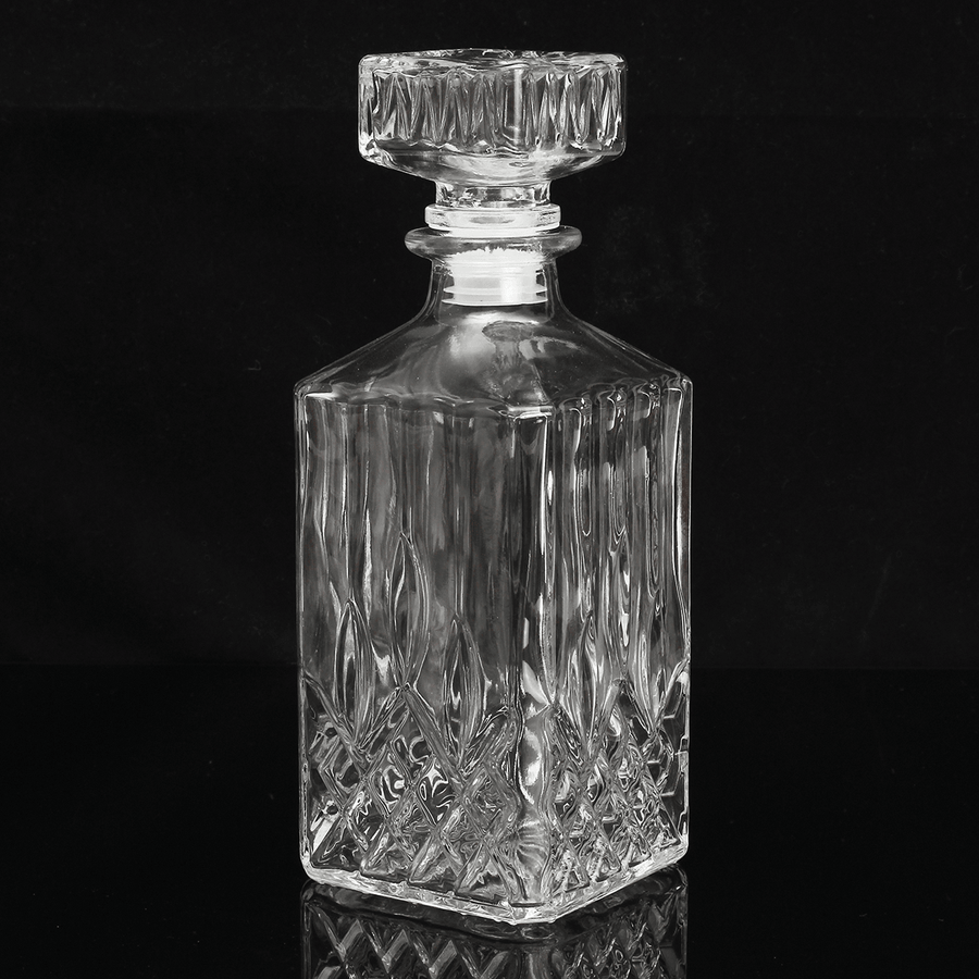900Ml Vintage Decanter Glass Liquor Whiskey Crystal Bottles Stopper - MRSLM