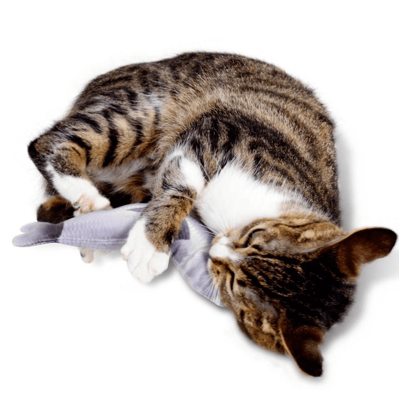 Yani 30Cm Large Size Interactive Pets Pillow Catnip Toys Simulation Plush Fish Shape Doll Chew Bite Cat Toys - MRSLM