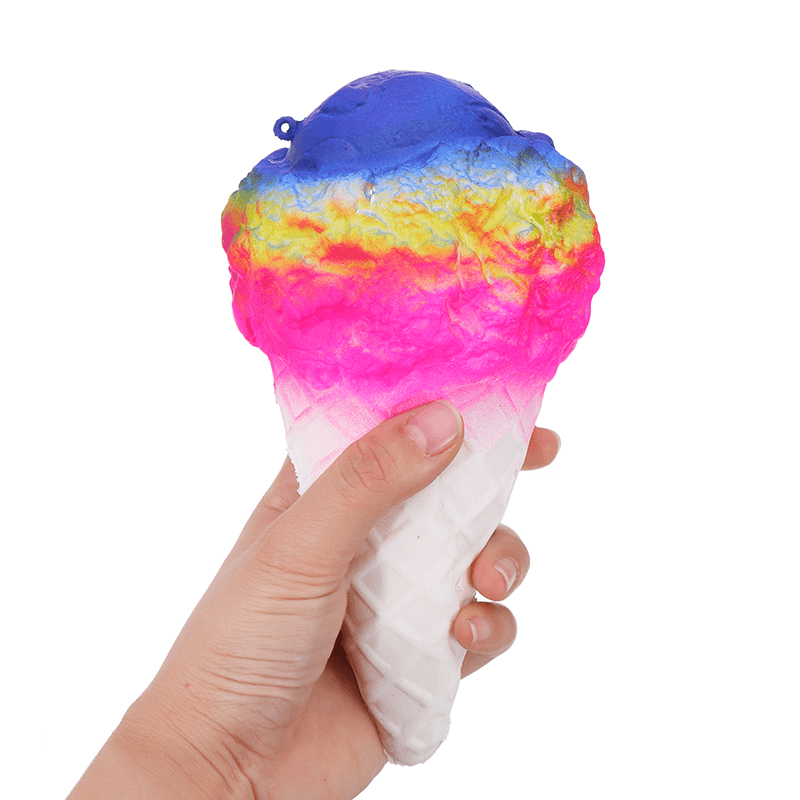 19Cm Jumbo Squishy Ice Cream Multicolor Slow Rising Soft Collection Gift Decor Toy - MRSLM