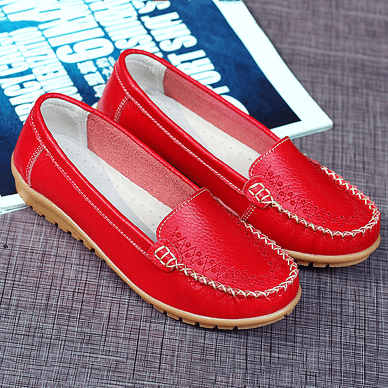 Women Flat Shoes Casual Slip on Outdoor Loafers - MRSLM