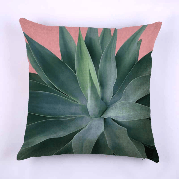 Honana WX-D4 45X45Cm Vintage Tropical Plants Cotton Linen Throw Pillow Case Waist Cushion Cover - MRSLM