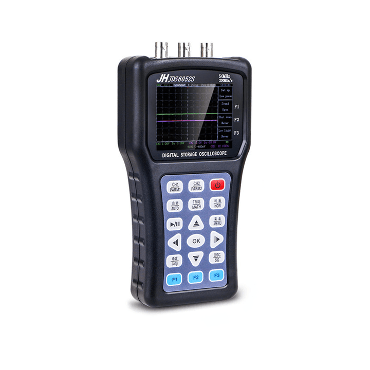 JDS6052S Handheld Dual Channel Digital 50M Bandwidth Oscilloscope+5M Function Signal Generator with 2.8-Inch Screen - MRSLM