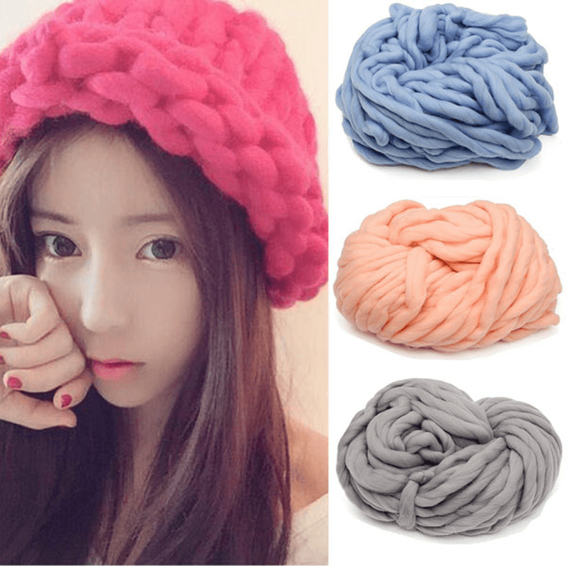 Five Color Scarf Knitted Line Warm Hat Hooded Scarf Earflap Best for Beginning Knitter - MRSLM