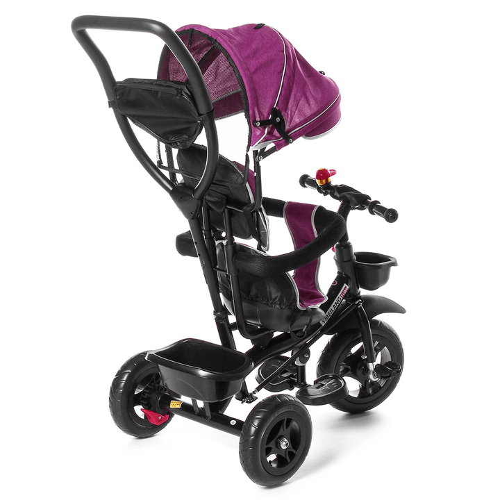 3 in 1 Baby Stroller Pushchair 3 Wheels Kids Tricycle Children Balance Bike 94-105Cm Handle Adjustable for 6-36 Months Children - MRSLM