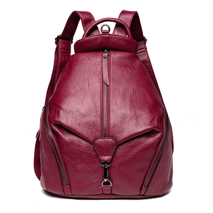 Women Anti-Theft Leather Backpack Kadell Fashion Ladies Purse anti Theft Bag Casual Travel Rucksack Shopping Daypack - MRSLM